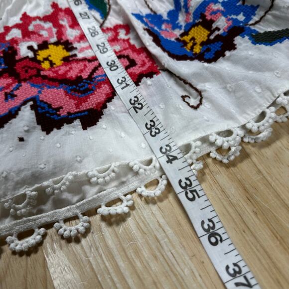 Farm Rio Macaw Cross Stitch Embroidered Mini Dress Women's Size XS New With Tags - Picture 10 of 10